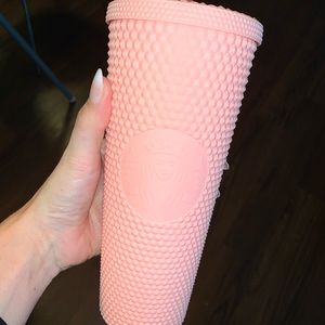 Starbucks baby pink matte studded tumbler